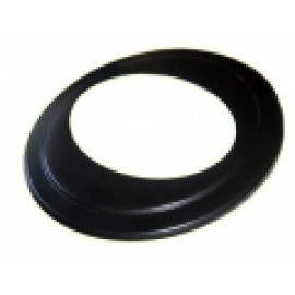 TNROS150/45 - Rosone per stufa a legna 45° ellittico verniciato nero sp. 2mm diam. 150mm