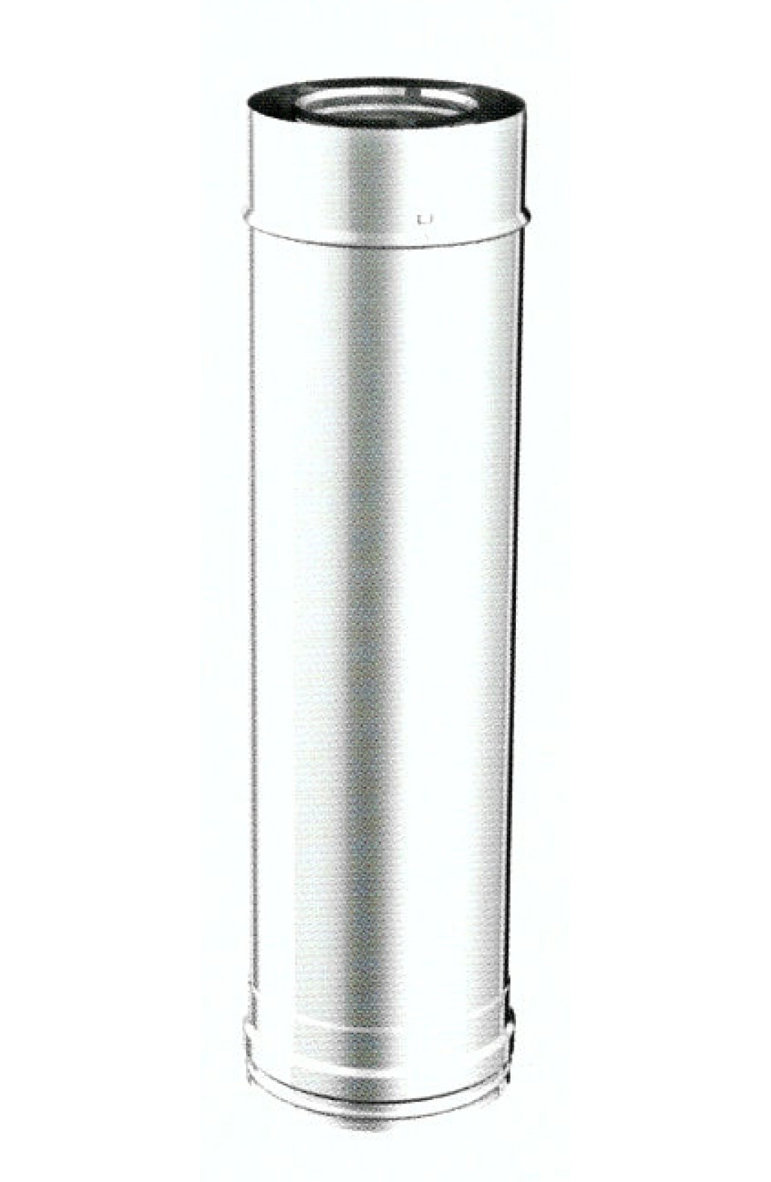 Tubo lineare in acciaio inox L500mm 