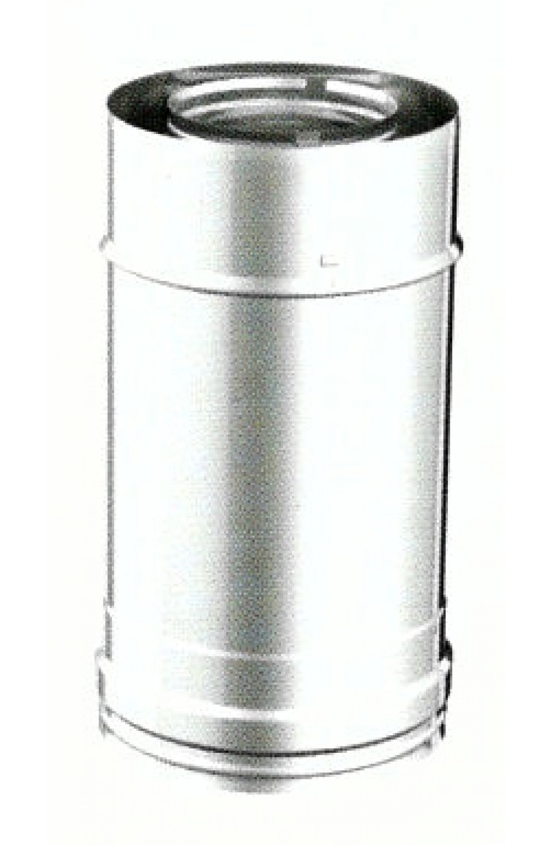 Tubo lineare in acciaio inox L250mm diam. 80/130mm